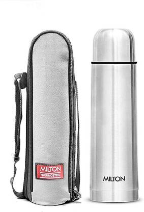 MILTON Flip lid 1000 Thermosteel Water Bottle, ISI Certified, 24 Hr Hot and Cold 1000 ml Flask