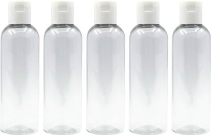 FUTURA MARKET 100ml Empty Bottle with FLIP TOP Cap for DIY Cosmetics, Toners, etc. (White Cap) 100 ml Bottle