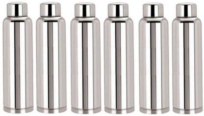 Steelo classic stainless steel fridge water bottle 800ml (pack of 6) 800 ml Bottle