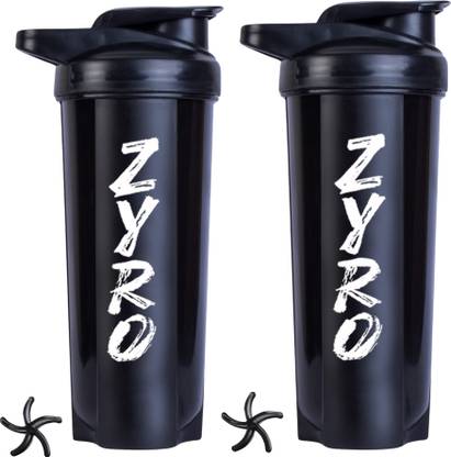 ZYRO Protein Gym Shaker Sipper Bottle with Stainless Steel Spring Ball Leak Proof 750 ml Shaker