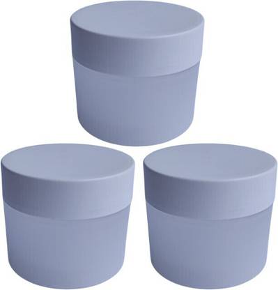 Revees Clive 200ML Jar for Face Cream, Lotion & More with White Cap (Pack of 3) 200 ml Bottle