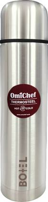 Omichef Thermo Tough Double Wall Thermos, Water Bottle, Hot or Cod for 24 Hours 500 ml Steel Flask