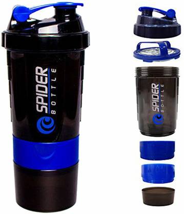 NAYAABAZAR Unisex Spider Gym Sipper Protein Shaker BPA-free Plastic Water Bottle 500 ml Plastic Shaker