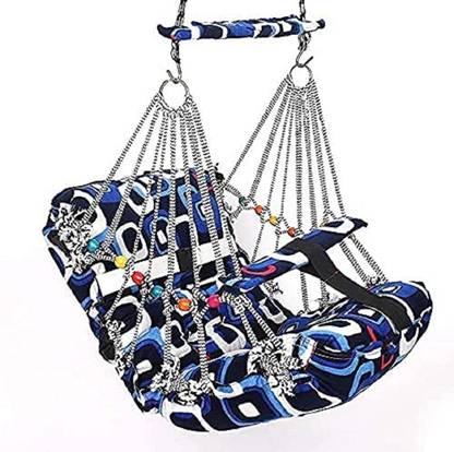 DKS enterprise Cotton Swing for Kids, Chair Jhula for 1-3 Years Old Babies with Safety Belt Swings