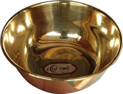 Craft World Brass Decorative Bowl Pure Brass Plain Design Bowl (Katori) Decorative Dinnerware, Tableware