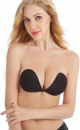 Peralent Women's Silicone Lightly Padded Push-Up Adhesive Bra (Size upto 32_Cup Size-C) Silicone Push Up Bra Pads