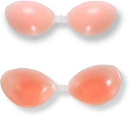 Peralent Women's Silicone Lightly Padded Push-Up Adhesive Bra (Size upto 32_Cup Size-C) Silicone Push Up Bra Pads