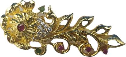 Brooch & saree pin gold plated. Brooch