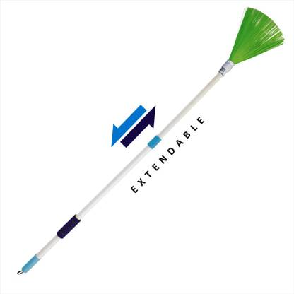 VIMAL Roulie Conical Shape Jala/Spider/Cob Web/Ceiling Cleaning Extendable Long Broom Plastic Dry Broom