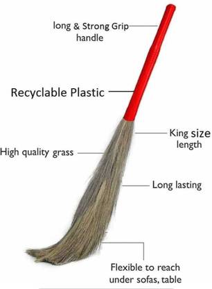 kiran grass broom jhadu Grass Wet and Dry Broom