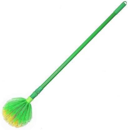 Piyush Ceiling Jaala Cobweb Cleaning Broom jala Broom with Long Rod & extendable Handle Round Shape JALA Brush can be use in Fan, Ceiling, and roof Cleaning Plastic Dry Broom