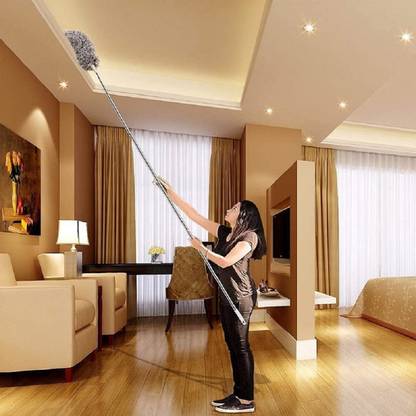 NARV Cleaning Brush Feather Microfiber Duster with Extendable Rod Dust Cleaner Wet and Dry Duster
