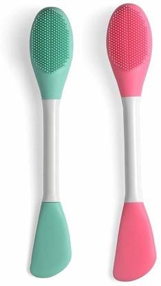 KitchenFest ® (3 in 1) Silicone Mud/Clay Applicator Face Cleansing, Scrubber Brush,