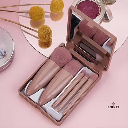 LORSHEL Makeup brush set- 5 in 1 Makeup Brush Set With Mirror Awesome