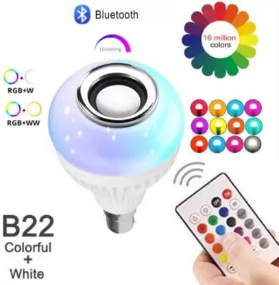 SUCHETA Smart LED Music Light Bulb with Bluetooth Remote Controller Smart Bulb Plastic Light Socket