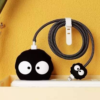 AUDICE Iphone Charger Cover For 18W/20W | Cute 3D Cartoon Character Big Eyes CarbonBall Cable Protector