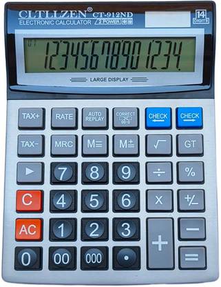 CITLLZEN 14-Digit Dual Power Calculator – Big Display, Office, School & Business Use CT-912 Financial  Calculator
