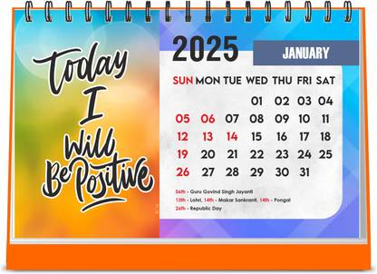 SADAFAL Desk Calendar 2025, Stay Inspired All Year, A5 Size 2025 Table Calendar