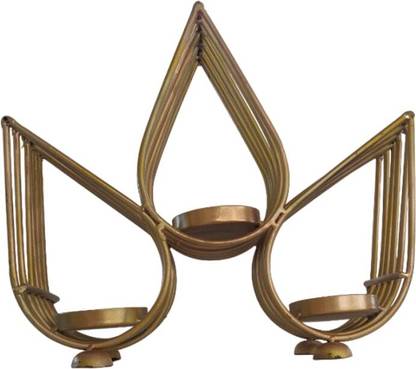 Lotus Symbol Decorative Metal Stand, Traditional Design Iron 1 - Cup Candle Holder
