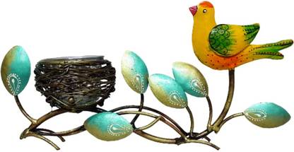 Sparrow Nest T Light Iron 1 - Cup Candle Holder