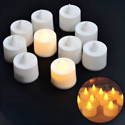 BIndian Eco Friendly Home décor White Color LED Lights Candle Candle