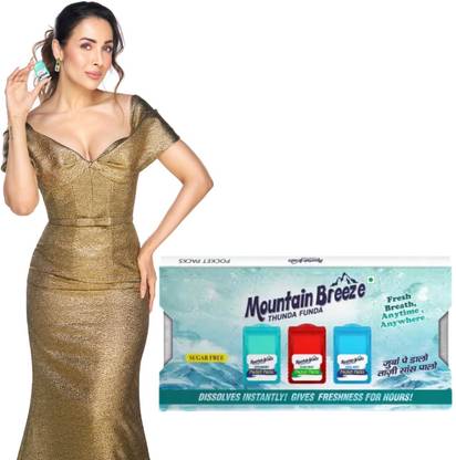 Mountain breeze Coolmint-Spearmint-Paanmint Fresh Breath Strips 3*( 24 Strips ) Coolmint-Spearmint-Paanmint Mouth Freshener
