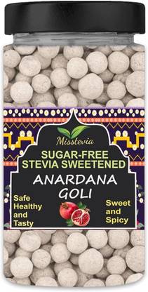 MISSTEVIA GUILT FREE SWEET Anardana Goli |Sugar Free Stevia Sweetened| Kids &Diabetic Friendly Mukhwas| Digestive Goli| Mouth Freshener