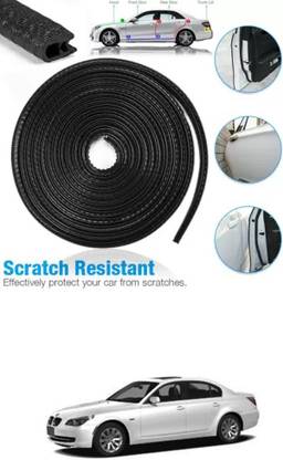 Etradezone Black Car Door Edge Guards U Shape Edge Trim Rubber Strip (5m)-d31 Car Beading Roll For Bumper, Door, Hood, Window