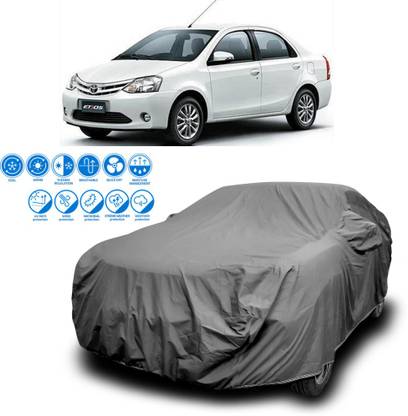 GOSHIV-car and bike accessories Car Cover For Toyota Etios (With Mirror Pockets)