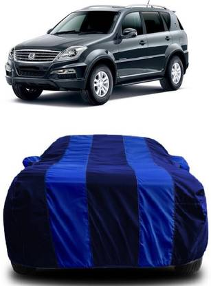 SUGASHRI Car Cover For Mahindra SsangYong Rexton RX6 (With Mirror Pockets)