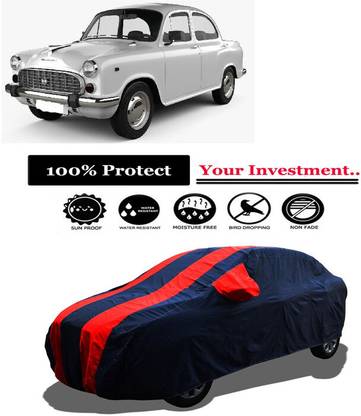Amexride Car Cover For Hindustan Motors Ambassador DSL BS-II DLX (With Mirror Pockets)