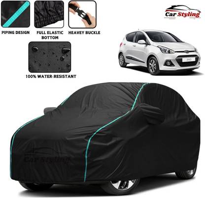 Car Styling Car Cover For Hyundai i10, i10 Era, i10 Sportz 1.1L, i10 Magna 1.1L, Universal For Car (With Mirror Pockets)