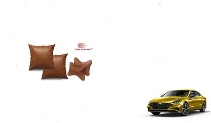 Auto Oprema Brown Leatherite Car Pillow Cushion for Hyundai