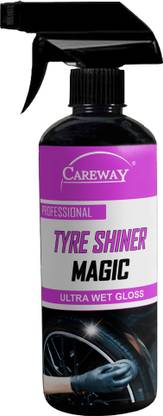 Careway TYRE SHINER MAGIC 120ML + 120ML (SPRAY) 500 ml Wheel Tire Cleaner