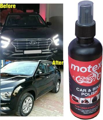MOTEXO Liquid Car Polish for Dashboard, Chrome Accent, Bumper, Exterior, Headlight, Leather, Metal Parts, Windscreen