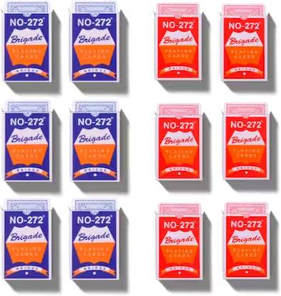 WOYR Premium No.272 12 Set Plastic Coated Playing Cards|Taash Patti|Bridge Cards