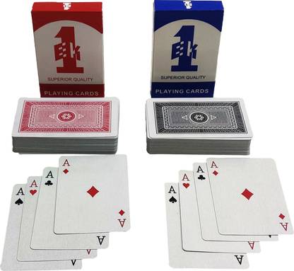 Gift Collection Number 1 Superior Quality Plastic Coated Playing Cards with 2 Set of Cards