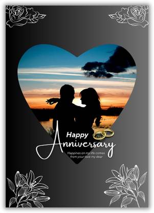 AanyaCentric Happy Anniversary Wishes For Husband Wife Love Lover Greeting Card