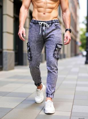 Shafin Men Denim Cargos