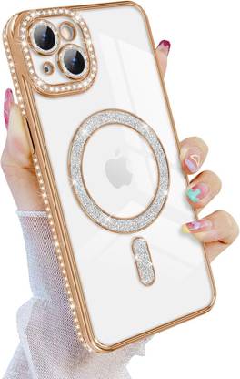 Mintzz Back Cover for IPhone 14 Plus Diamond Bling Case for Girls | Glitter Stone with Lens Protection