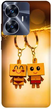 DIKRO Back Cover for realme C55, RMX3710, KEY, CHAIN, HEART, SHAPE, LOVE, FOREVER, TOGETHER