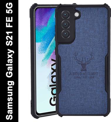 Spicesun Back Cover for SAMSUNG Galaxy S21 FE 5G / Vegan PU Leather / Corner Four Side Edges