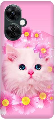 play fast Back Cover for OnePlus Nord CE 3 Lite 5G, PINK, WHITE, CAT, MEOW