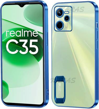 Realme C35 Electroplated Logo View| Slim Shockproof | Soft TPU Thermoplastic Polyurethane Back Cover