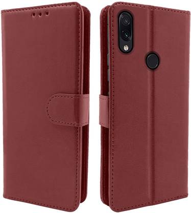 bazzar buzz Flip Cover for Redmi Note 7 Pro Flip Cover Leather Finished cover