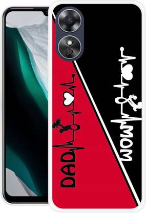 Indus Back Cover for OPPO A17, Mom, Dad, Love, Life, Line, Design, 80
