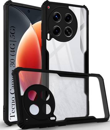 MOBIDEER Back Cover for Tecno Camon 30 5G, Transparent Hybrid Hard PC Back TPU Bumper