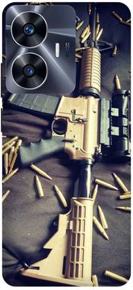 play fast Back Cover for realme C55, RMX3710, GUN, RIFFLE, M416, BULLETS, BANDOOK