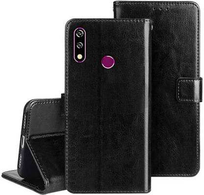 TIKTIK Back Cover for LG W10 / LMX130IM | Card Pockets | Wallet Stand | Magnetic | Black