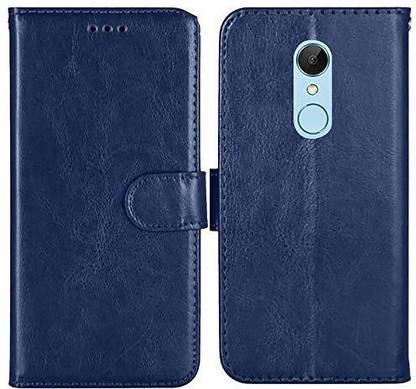 Redmi 5 PU Leather Vintage Flip Cover Case Inside TPU with Wallet Card Slots Magnetic Closure Leather Flip Cover